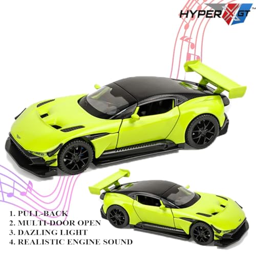 Image of WORSHIPER 1:32 AST-Ron Martin Vulcan Die-Cast Metal Pull Back Car with 6 Openable Doors with Sounds and Lights Toy Decoration Car Best Gift Toys for Kids【Green Color】