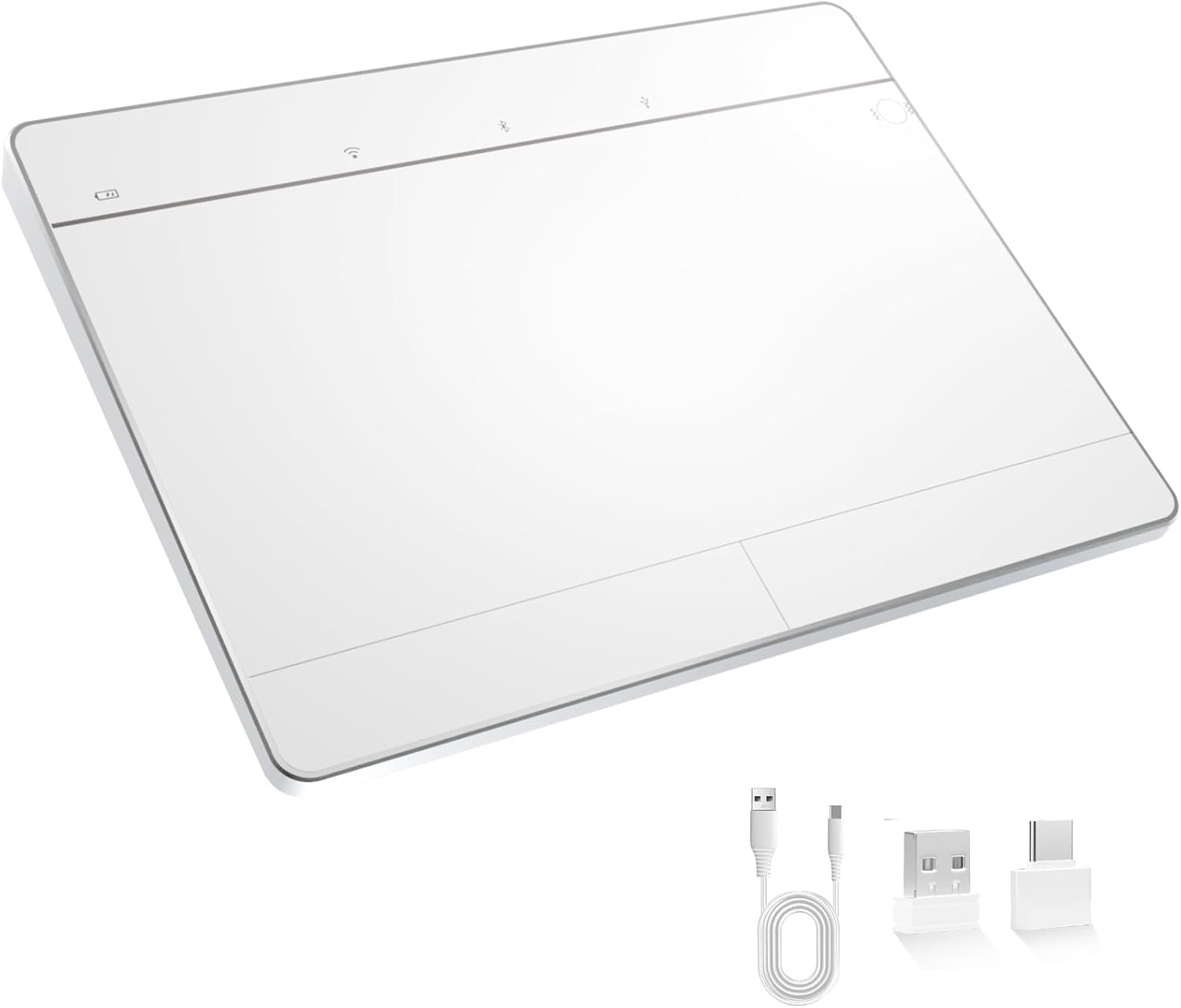 Wireless Bluetooth Trackpad for Windows 10/11, Supports 3 Connection Modes, High-Precision Multi-Gesture Touchpad, Compatible with PC Laptop Computer