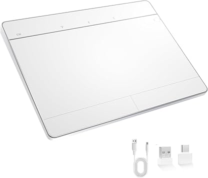 Wireless Bluetooth Trackpad for Windows 10/11, Supports 3 Connection Modes, High-Precision Multi-Gesture Touchpad, Compatible with PC Laptop Computer