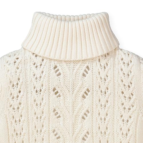 Image of Hope & Henry Girls' Cable Knit Raglan Turtleneck Sweater