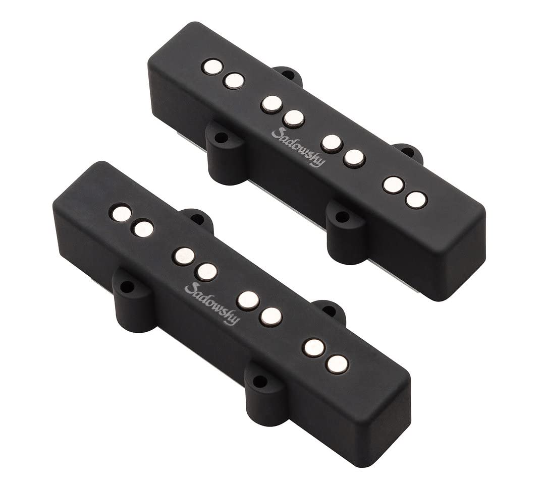 Sadowsky J/J-Style Bass Pickup Set (Alnico V/Alnico III), Noise-Cancelling, Split Coil, 4-String - Bridge & Neck 【SAC PU J4 S NC】 黒