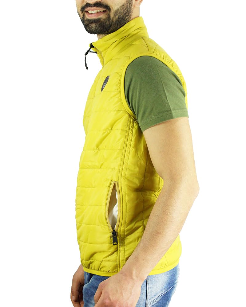 NAPAPIJRI giacca smanicato giubbino giubbotto bomber Uomo Giallo ACALMAR VEST 4 (IT, Testo, S, Regular, Regular)
