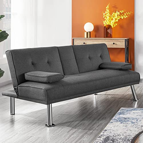 Canapé-lit pliable 2 places relax 3 positions Yaheetech