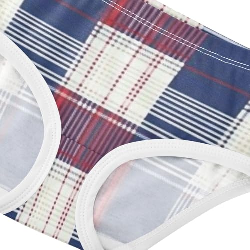 Classic Plaid Pattern All Seasons Girls' Panties Briefs Underwear for Toddlers in Sizes 2T,3T, 4T, 5T, 6Y and 8Y4