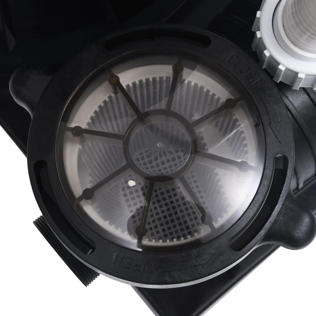 Filtro de arena con válvula de 7 vías y bomba autocebante, caudal de 18 m³/h, presión máxima de trabajo de 3,5 bar, para mangueras de 32/38 mm, incluye 50 kg de arena de filtro (no incluida)
