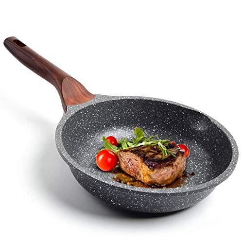 Caannasweis 8" Nonstick Frying Pan Dishwasher Safe, Stone Skillet Pans for eggs, Induction