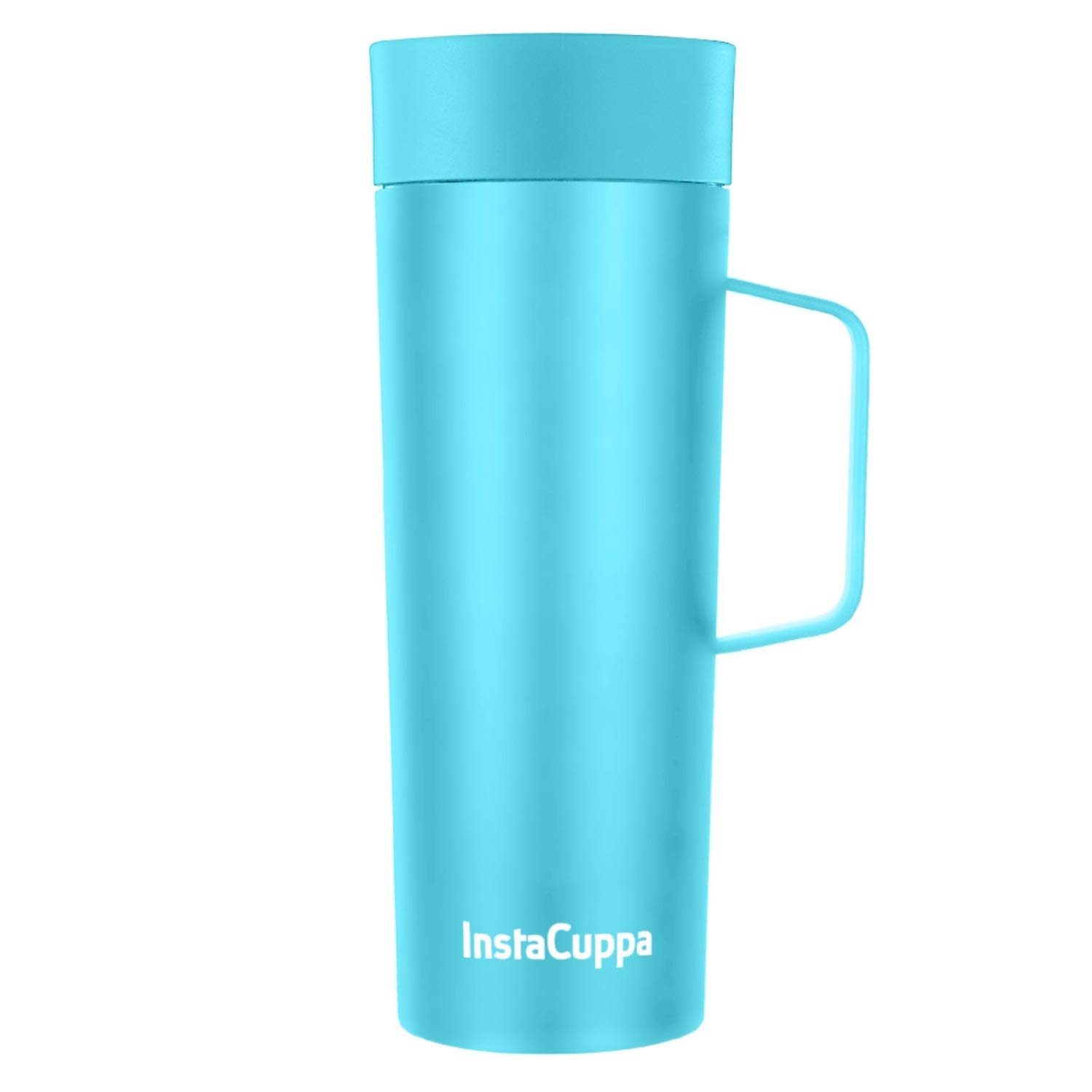 InstaCuppa Stainless Steel Vacuum Insulated Coffee, Tea Thermosteel Travel Mug with Handle (470 ml, Green)