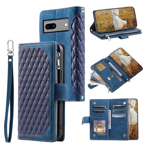 Housse Pixel 7 bleu foncé idéale pour voyager léger sans portefeuille