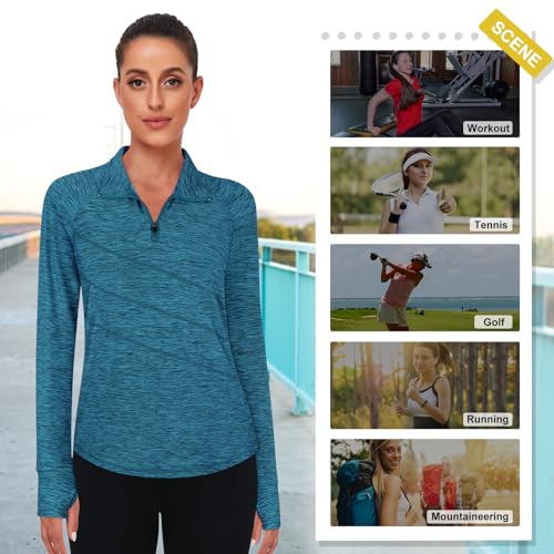 Image of Cucuchy Womens V Neck Golf Polo Shirts Moisture Wicking Sports Workout Tops