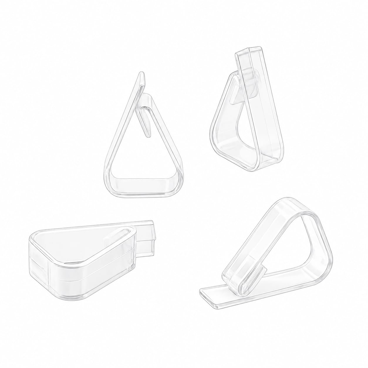 Clim Profesional 100 Pinzas Sujeta Manteles para Mesas. Producto Ideal para Exteriores en Terrazas, Jardín, Restaurante, Camping o Patios. Clip de Plástico Transparente para Papel, Hule y Tela