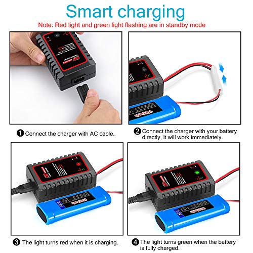 Nimh/Nicd Battery Charger For 2-8S Nimh/Nicd Battery Packs With Standard/Mini Tamiya Connector Rc Charger For Rc Hobbies Charging Current 1000Ma/2000Ma #TOP5