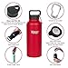 Healthy Human Stainless Steel Water Bottle | Double Walled Vacuum Insulated Water Thermos for Adults | Eco-Friendly Travel Bottles with Leak Proof Lid (Red Hot, 32 oz/ 946 ML)