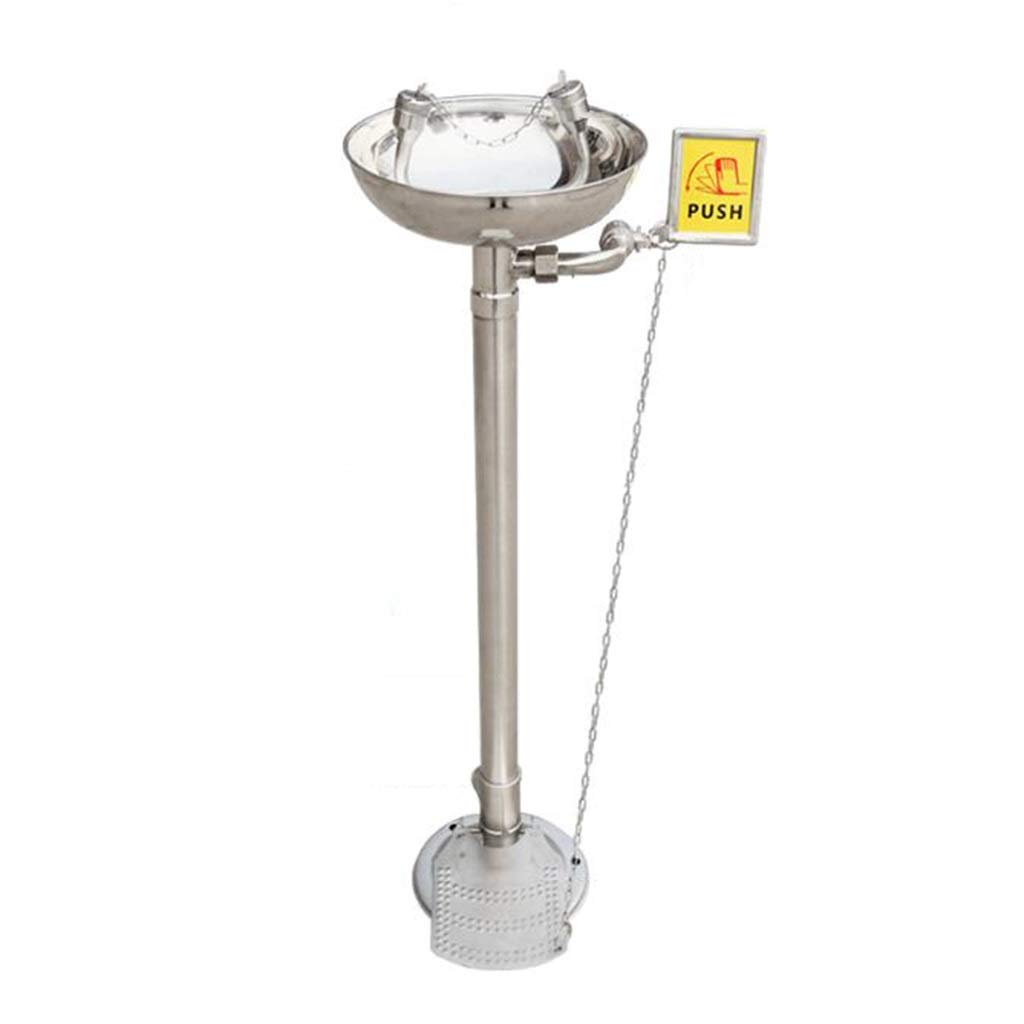 Stations de Lavage oculaire, avec signalétique dédiée, Station en Acier Inoxydable 304 pour Le Nettoyage d'urgence des Yeux en Laboratoire et en entrepôt.