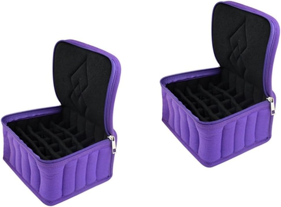 Housoutil 2pcs Storage Bag Organizer for Traveling Holds up to Bottles Design for Safe Transport of Oils and Cosmetic Containers