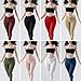 Fremego 1/6 Scale Female Clothes,Female Pencil Pants Elastic Pant Trousers Clothing for 12inch PH TBL JO Worldbox Action Figure (Green)