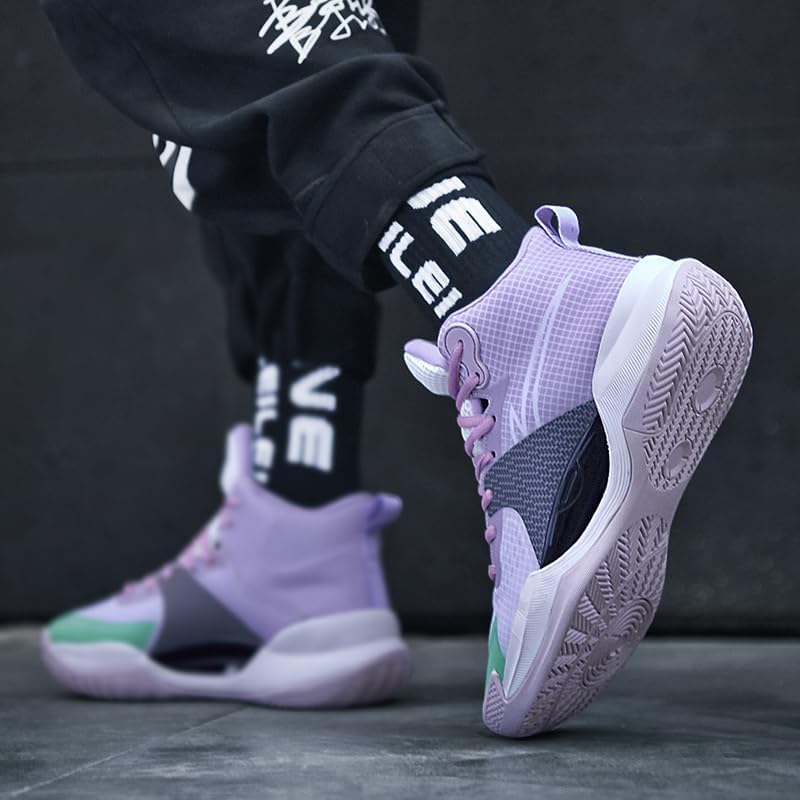 Womens Mens Basketball Shoes High Top Sneakers Comfortable Lightweight Non Slip Rubber Indoor Court Shoe for Unisex - Image 6