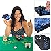 Joyoldelf Cool Black Foil Poker Playing Cards, Waterproof Deck of Cards with Gift Box, Use for Party and Game (Blue)