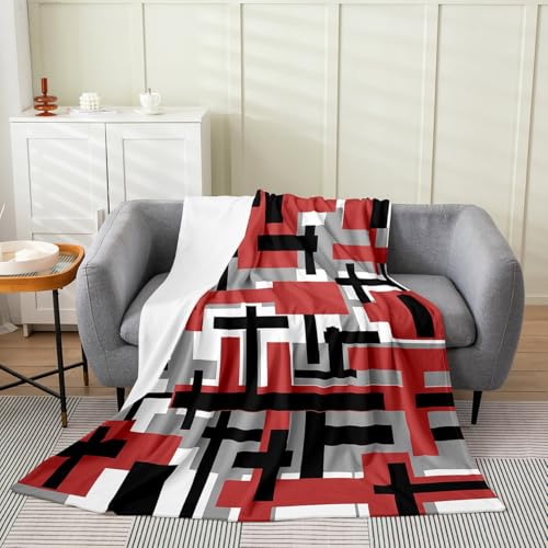 Feelyou Geometric Stripe Line Bed Blanket 40" x50 Boys Girls Plush