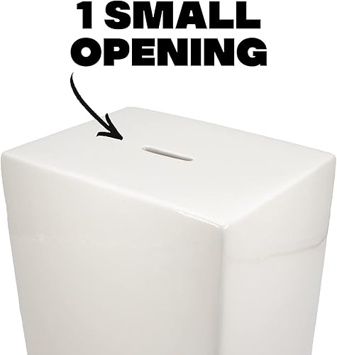 Vista 2 de Alcancía de cerámica para adultos y niños, debe romperse para acceder al dinero. Personaliza tu propia alcancía grande para niños, niñas