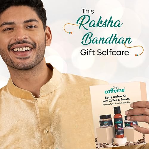 mCaffeine Body Care Gift Set with Berries Body Wash, Body Scrub & Body Butter | Rakhi Gifts | Rakshabandhan Gift Set for Sister and Brother | Men and Women | Gift Box with 3... - Image 2
