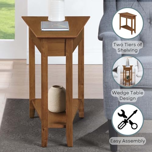 Image of Convenience Concepts American Heritage Wedge End Table, Driftwood