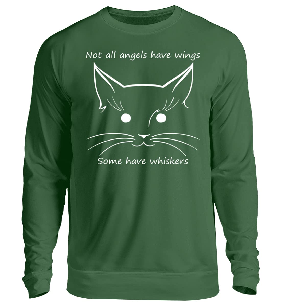 Pull unisexe chat ange vert S - Vêtement chat mignon - 3
