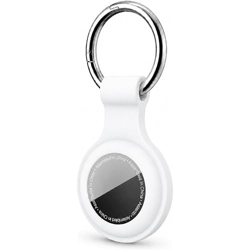 Linsaner Silicone Case Holder for AirTag 2nd Gen & 1st Gen, White