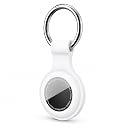Linsaner Silicone Case Holder for AirTag 2nd Gen & 1st Gen, White gallery image