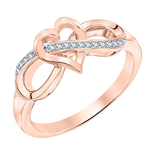 Round Cut Cubic Zirconia 14K Two Tone Gold Over .925 Sterling Silver Bypass Heart Engagement Ring For Women's2