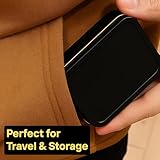 Black and Gold Cigarette Holder Tobacco Tin, Compact Cigarette Tin for Men and Women, Portable Tobacco Tins for Storage and Travel, Metal Smoking Case - Image 7