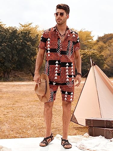 Image of DHRUVI Trendz Men Rayon Shirt | Casual Stylish | Printed | Half Sleeve | Foraml Shirts| Regular Fit | Summer Button Down
