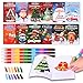 CAVENLLI 24 Pcs Christmas Coloring Book for Kids Bulk with 24 Crayons, Christmas Activity Books with Xmas Stockings Goodie Bags Stuffer Filler Fun Christmas Party Favors For Kids