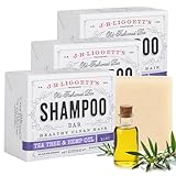 J.R. Liggett's, Old Fashioned Bar Shampoo, Tea Tree & Hemp Oil, No Fragrance, 3.5 oz (99 g) 3 Pack