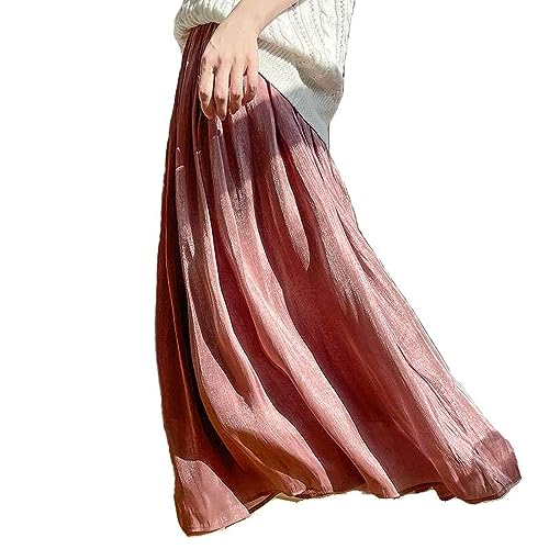 Jupe de costume drapée soyeuse haut de gamme effet verre nacré