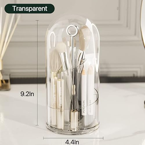 Miniatura 2 de Jrsoul He Organizador de brochas de maquillaje con tapa (transparente)