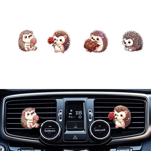 Image of Cute Hedgehog Car Air Freshener Clips,Funny Hedgehog Car Vent Clip,Car Air Conditioner Clip,Auto Vent Decoration Accessories,Automotive Interior Decoration Gifts for Men /Women