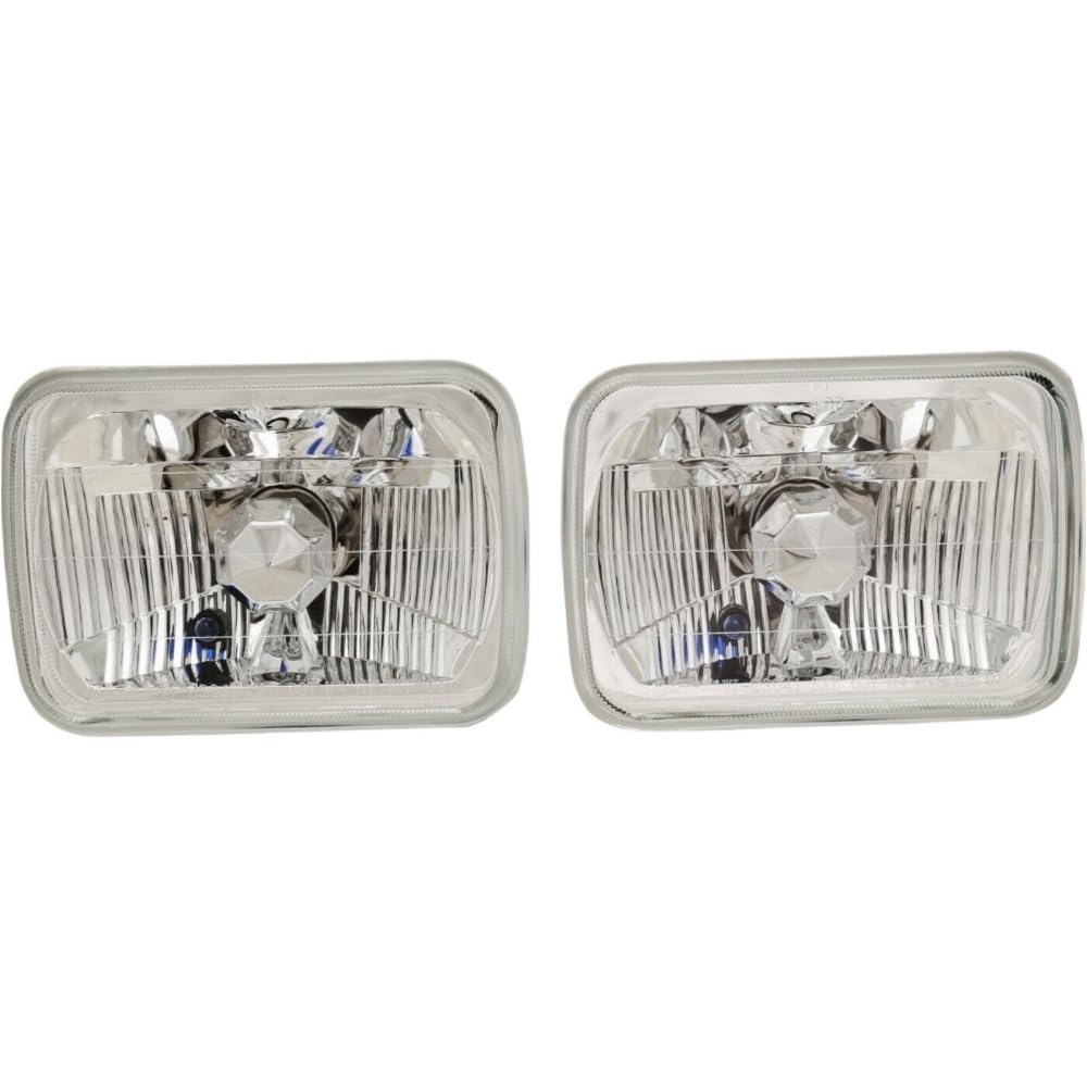 Aieosnif 2pcs Headlight Left Right Driver Passenger Side Clear Lens W/Bulb Crystal Conversion 7