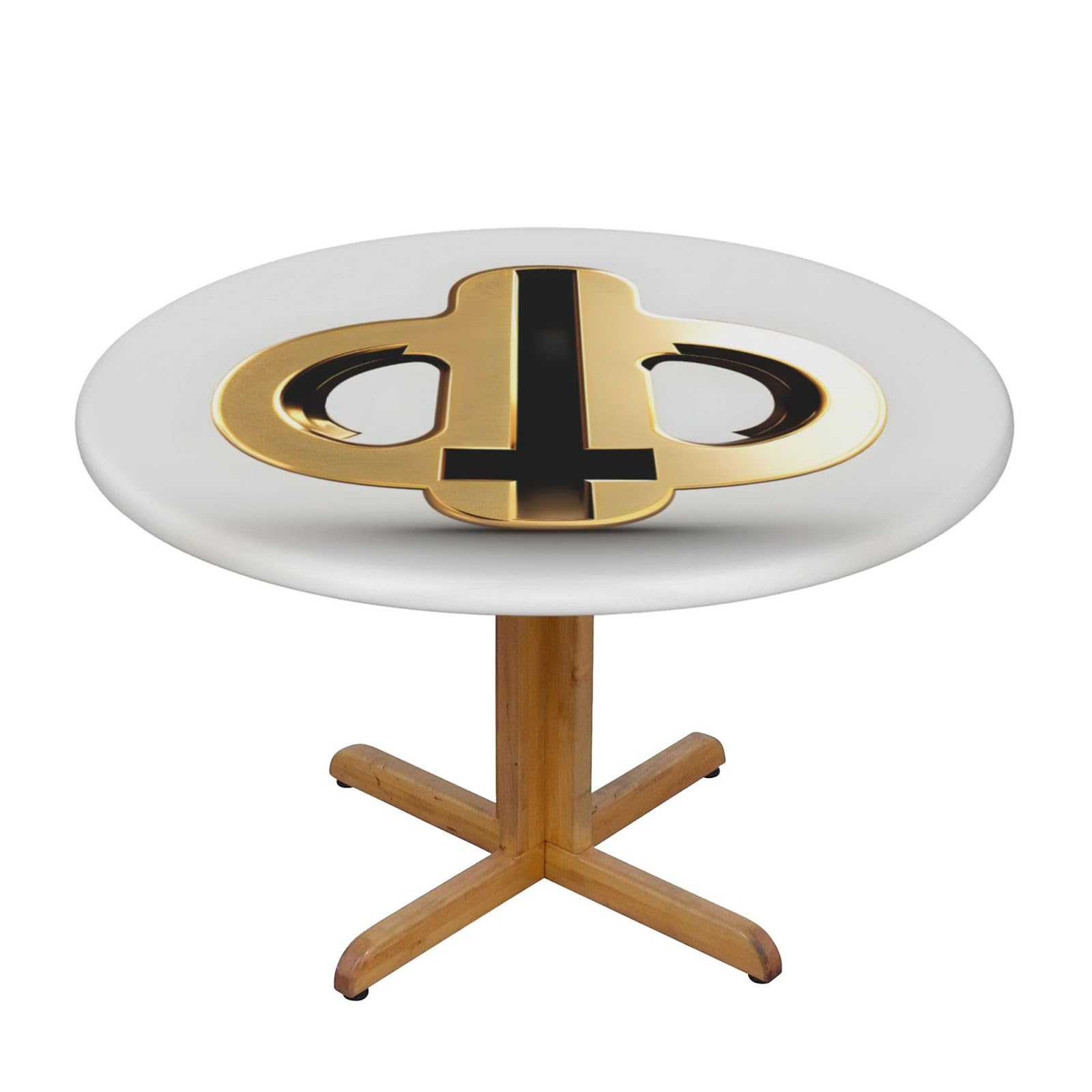 ZQYTGFDC Golden pattern M Decorative Round Tablecloth Waterproof Anti Stain Oil Proof Size for 40 50 inch