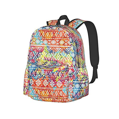 Sac à dos 17 pouces sac à dos d'école géométrique imprimé pour ordinateur