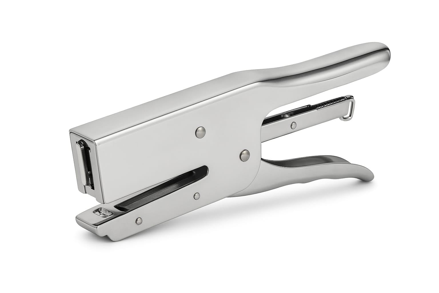 Grapadora de Tenaza Metálica Profesional Acero Niquelado Capacidad 25 Hojas Compatible con Grapas 24/6 y 26/6 Carga 150 Unidades Ergonomía 50 mm con Caja de 1000 Grapas Incluida ads