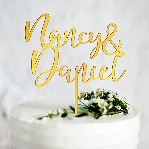 Personalised Wedding Cake Toppers Bride and Groom Anniversary Cak...