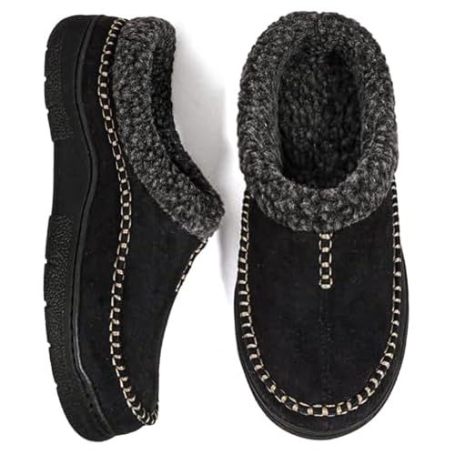 Image of Zigzagger Men's Slip On Moccasin Slippers Indoor Outdoor