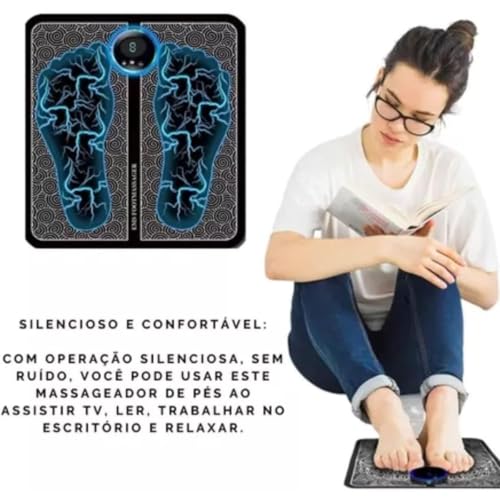 Massageador de Pés Portátil com Cabo USB para Alívio de dores, Relaxamento de Cãibras Musculares e P