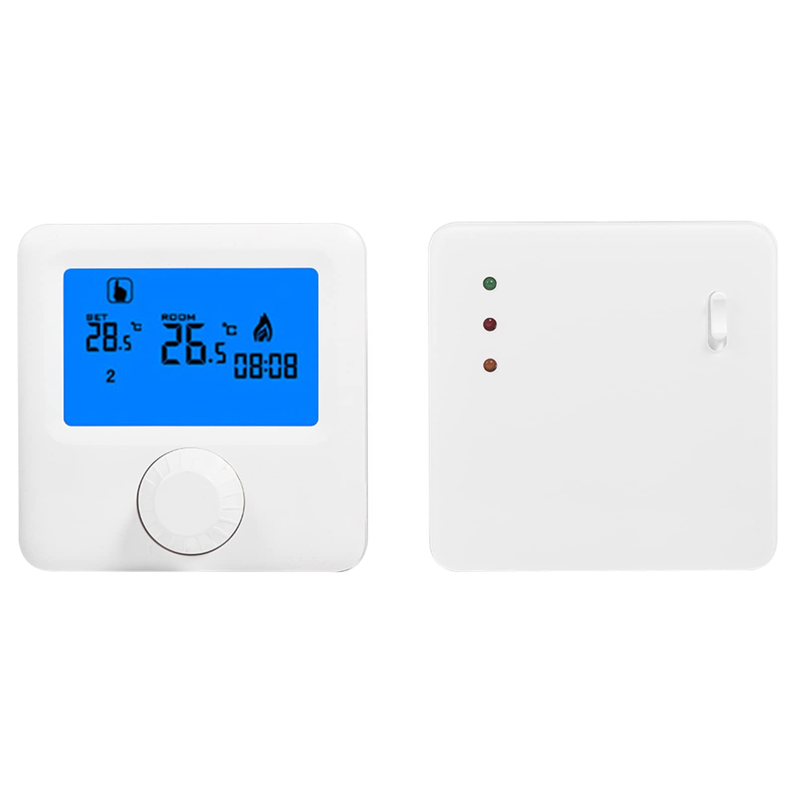 Termostato Digitale con Ampio Display LCD e Pulsanti Touch Programmabili 5 più 2 Giorni per Impianti di Riscaldamento con Caldaia Murale