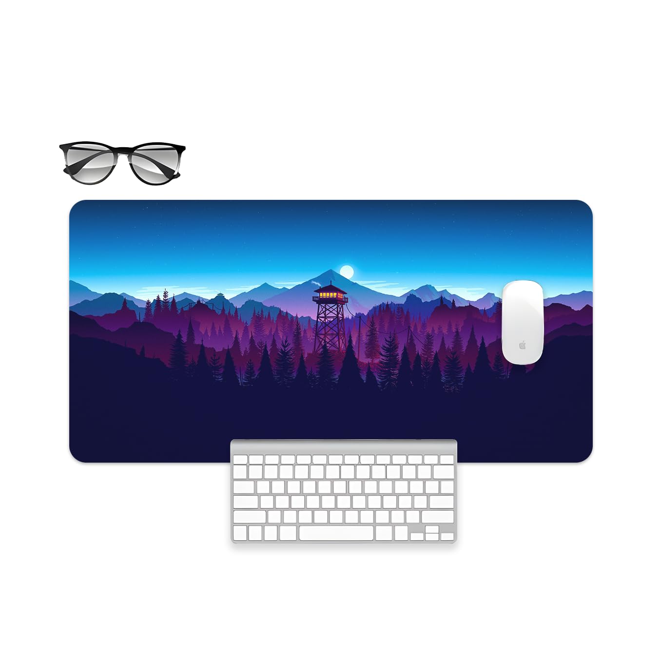 SoulAbiti Minimalist Firewatch Tower Artwork Mouse Pad - 23.6 x 11 Inches Desk Pad - Gaming and Workstation Mat for Landscape art Fans - Non-Slip Rubber Base - Smooth Surface for Precise Control (B0CL8ZVZG6) Amazon Price History, Amazon Price Tracker