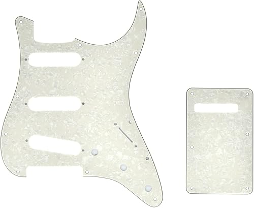KAISH Protector de púas SSS con placa trasera STStrat de 11 agujeros con cubierta de trémolo para StratocasterStrat, fabricado en Estados Unidos y