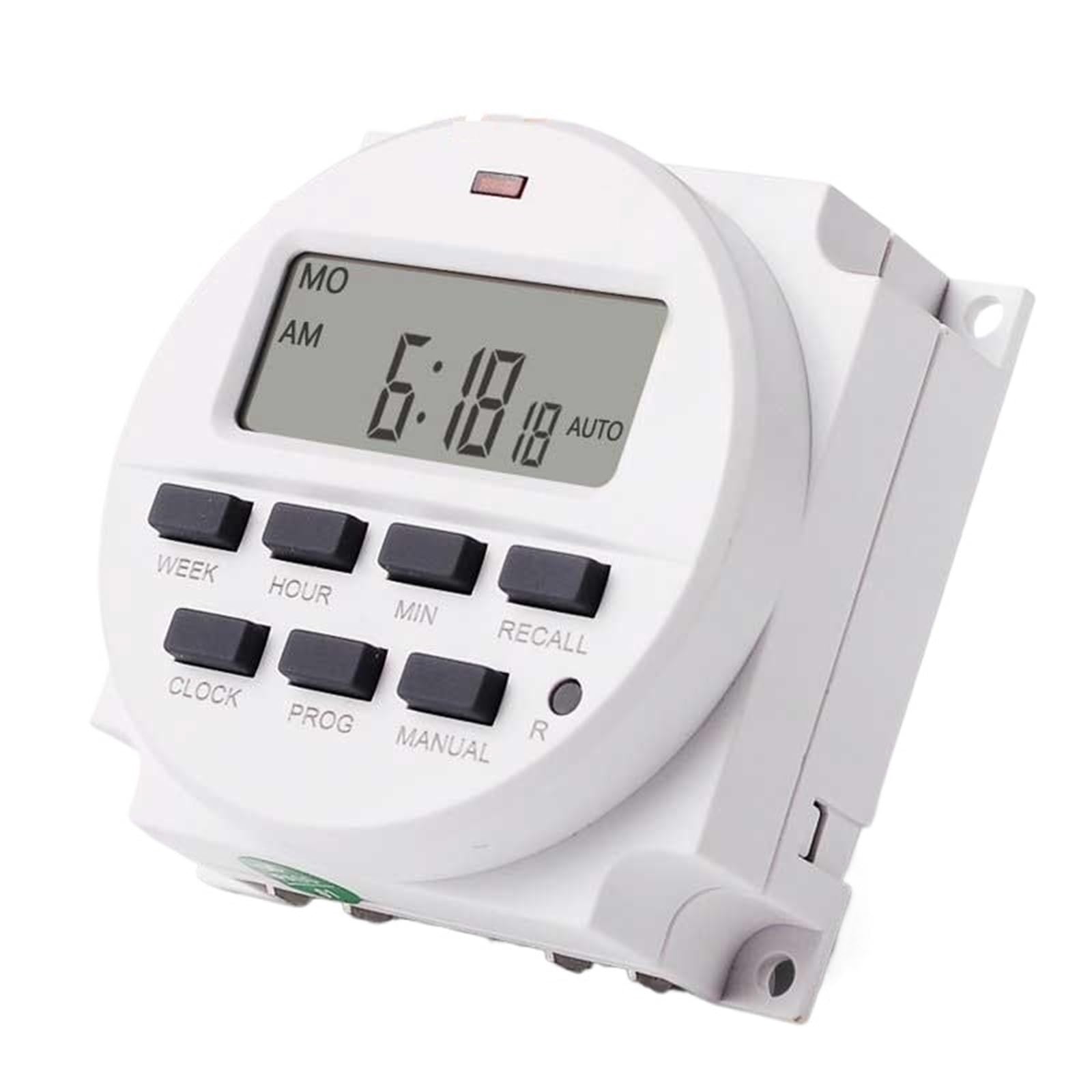 1PCS 1.6 Inch BIG LCD 220V AC 7 Days Weekly Programmable Timer Switch Time Relay Built-in(110V AC)