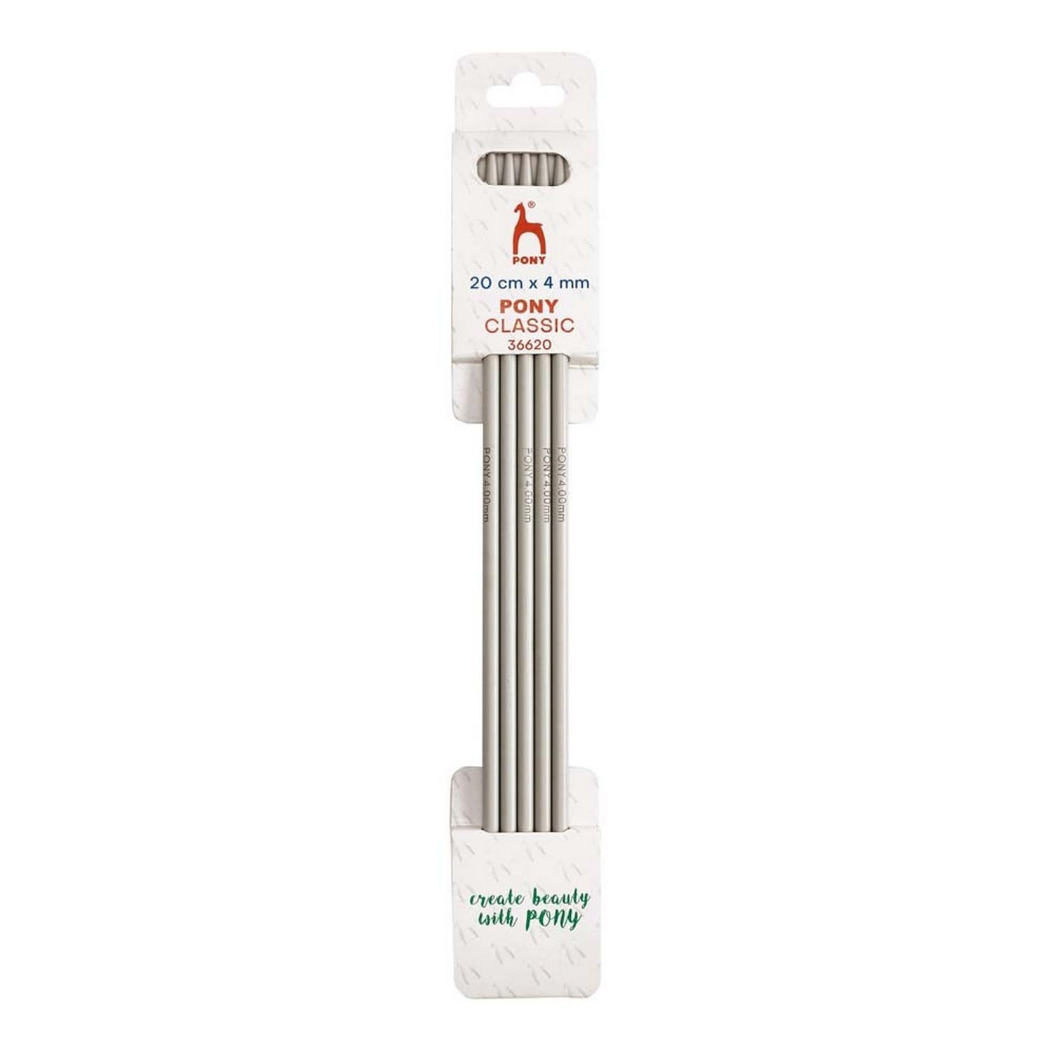 Pony Classic Double Pointed Needles Aluminum 20 cm 4.00 mm - 1pc