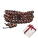 108 perline di legno perline di preghiera buddismo 6mm braccialetto per di meditazione yoga,buddista elastico marrone tibetano buddha mala catena bracciali da polso collana per regalo da uomo donna