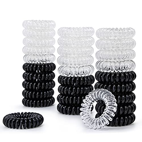 JSY 30PCS Spiral Hair Ties No Crease For Women Girls,Coil Hair Ties, hair ties for women, Phone Cord Hair Ties Waterproof, Hair Coils